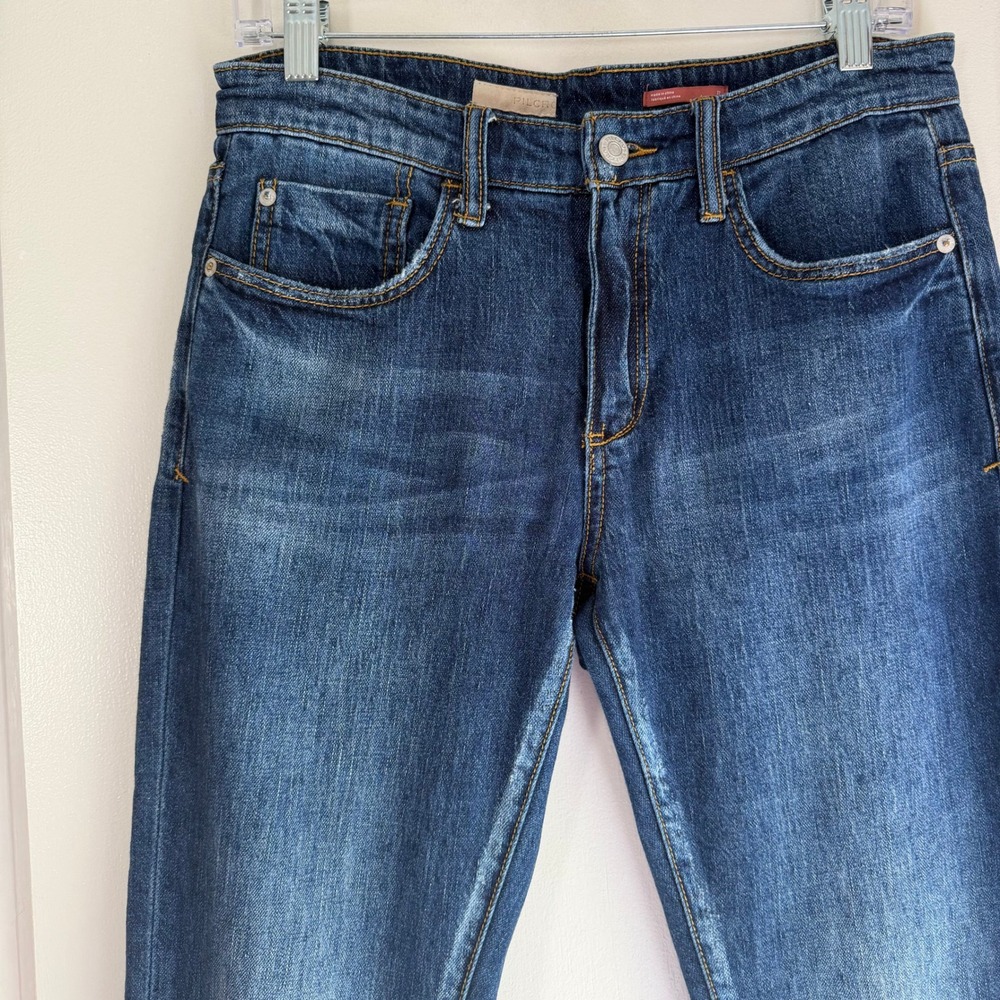 Pilcro and the Letterpress Womens Mid Rise Distressed Straight Leg Jeans Size 27 - Picture 2 of 11